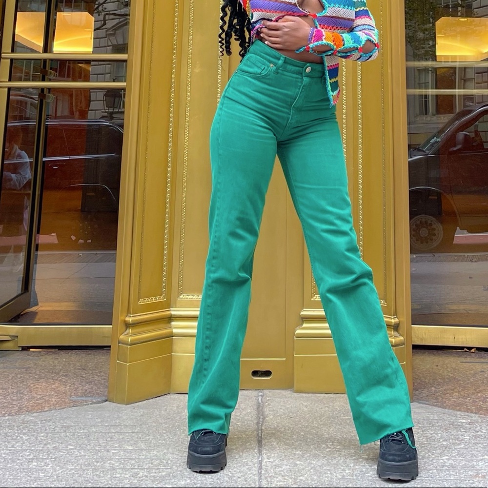 Zara jeans in green